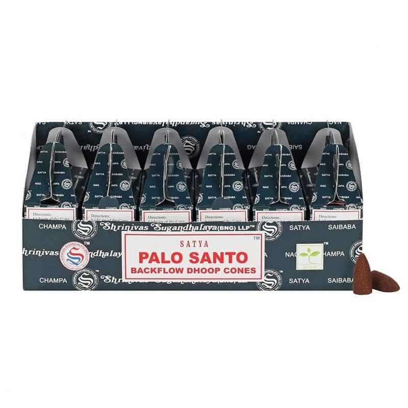 Encens Satya Palo Santo cônes backflow à refoulement | 24 cônes à reflux