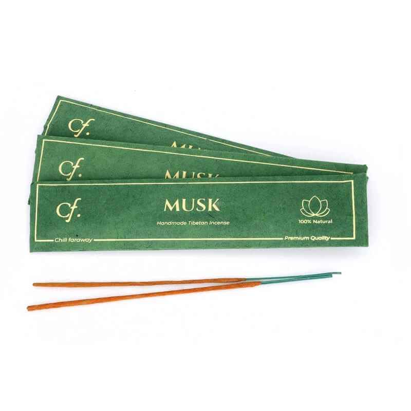 Encens traditionnel Tibetain Musc végétal Chill faraway | 15 bâtonnets
