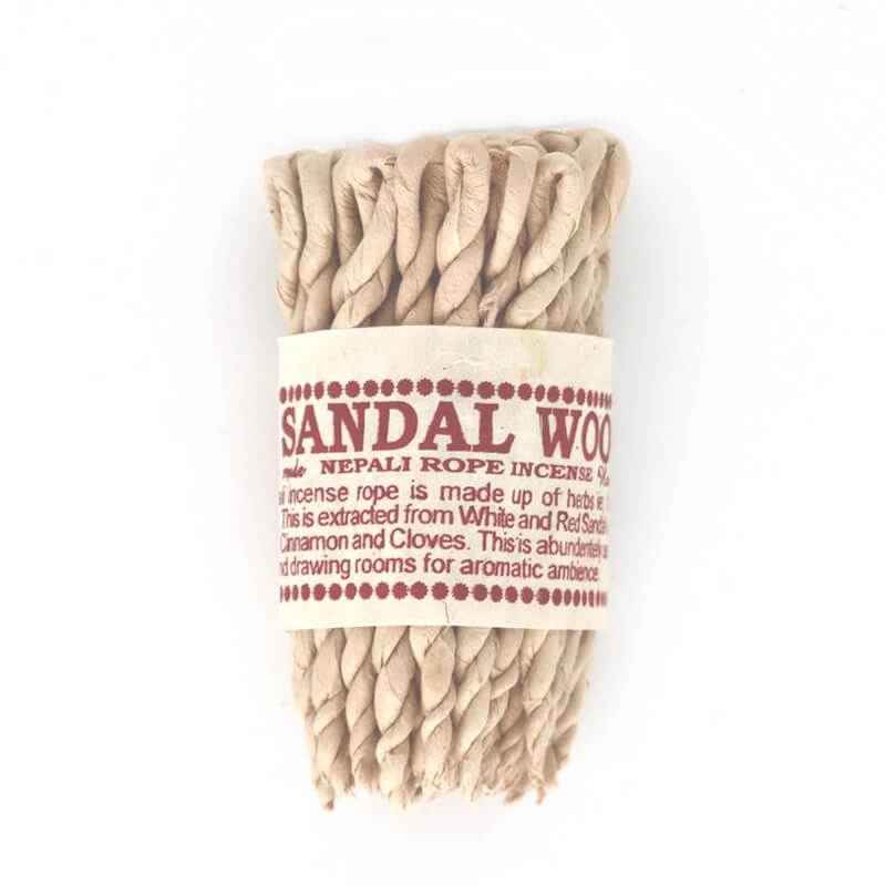 Tresses du Népal Bois de Santal Laxmi Newa Dhup | 50 cordelettes naturelles