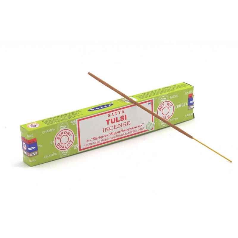 Encens Tulsi / Basilic Sacré 15g Satya Sai Baba | Bâtonnets d'encens Indien naturels