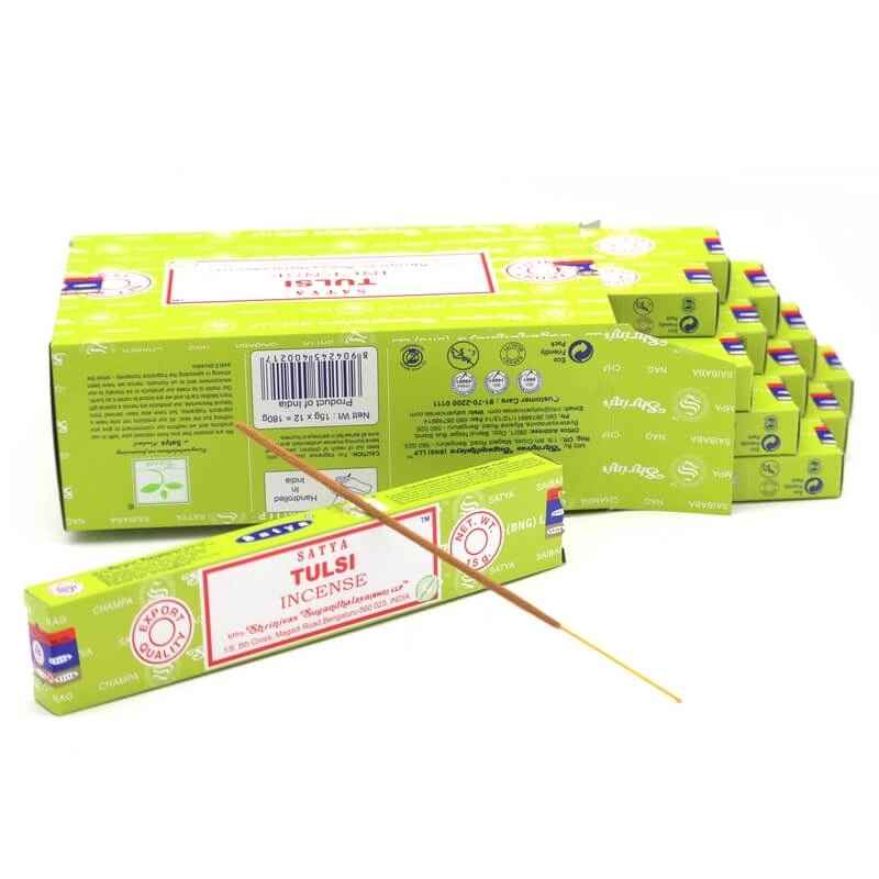 Encens Tulsi / Basilic Sacré 15g Satya Sai Baba | Bâtonnets d'encens Indien naturels