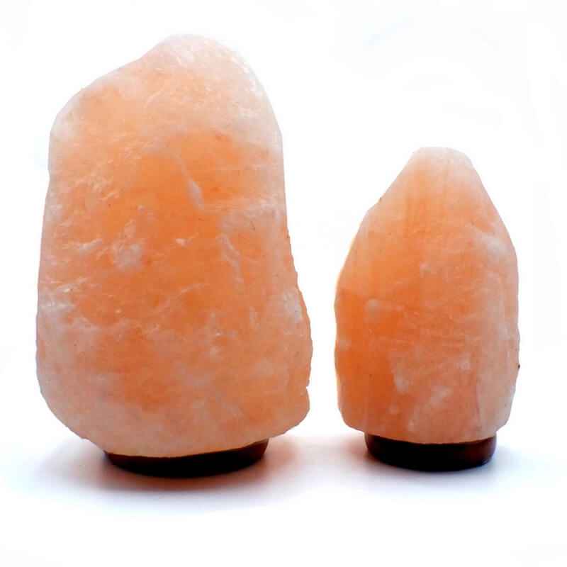 Lampe de sel de l'Himalaya rose forme naturelle brute | Taillée à la main