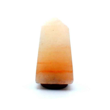 Lampe de sel de l'Himalaya rose Obelisque 20cm 2kg | Taillée à la main