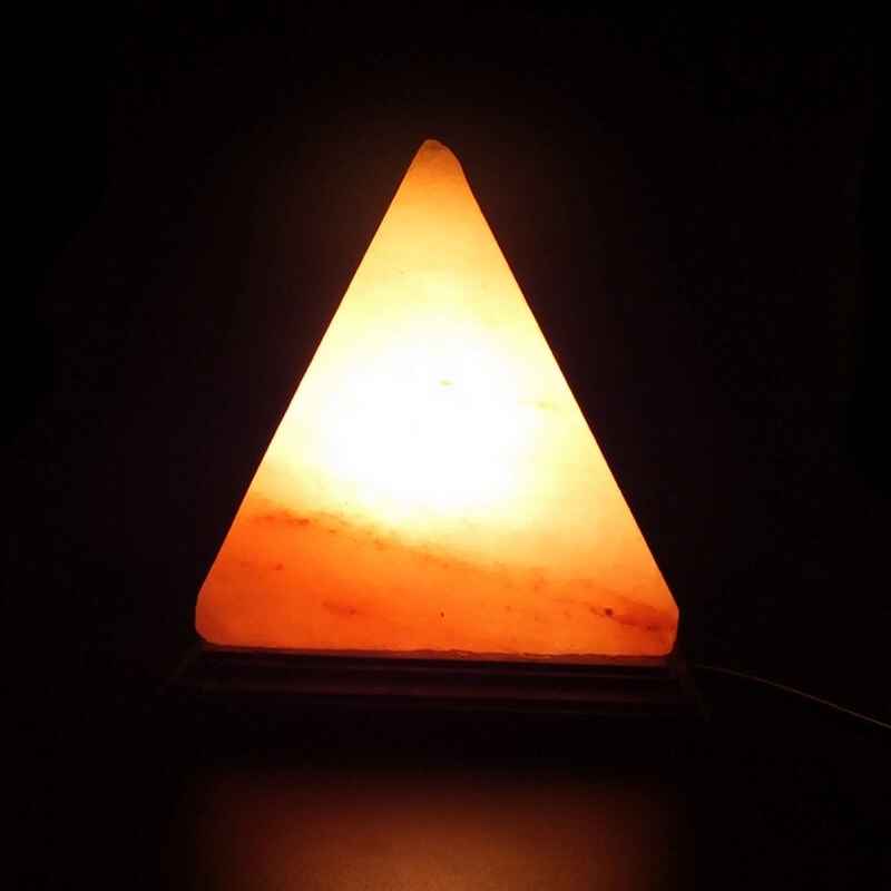 Lampe de sel de l'Himalaya rose Pyramide 20cm 3kg | Taillée à la main