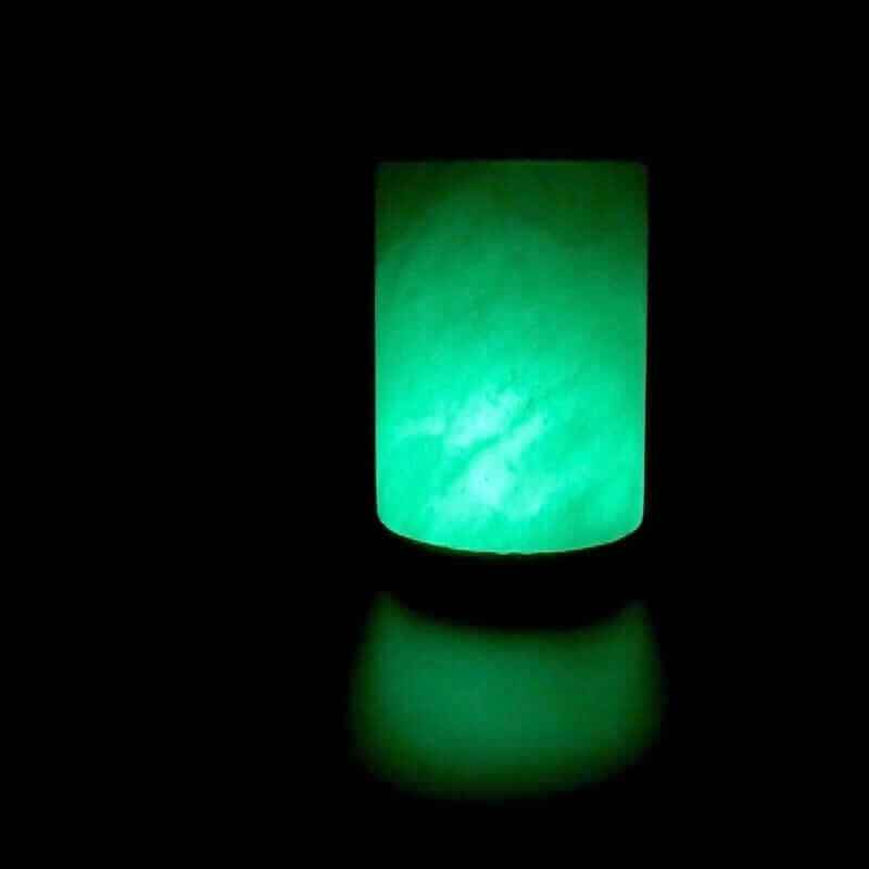 Lampe de sel de l’Himalaya rose Tour USB 1kg | Aux 7 couleurs des chakras