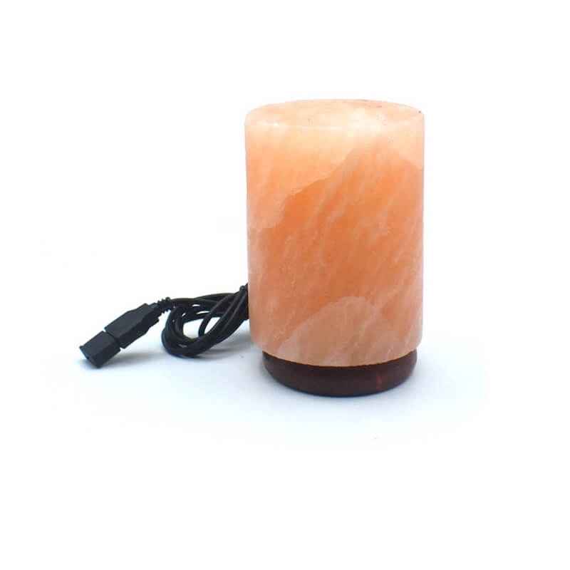 Lampe de sel de l’Himalaya rose Tour USB 1kg | Aux 7 couleurs des chakras